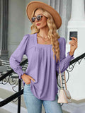 Neck Puff Sleeve Blouse DJPT