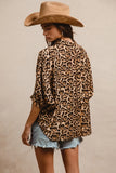 Leopard Prints Overseized Short Sleeves Top DJPT