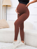 Solid Color High Waist Support Belts Daily Casual Sport Fashion Maternity Leggings Maternity