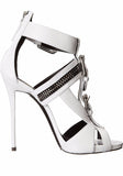 New Women's Sandals High Heel Metal Buckle Zipper Punk Fish Mouth Fine With The Original List High Quality Shoes