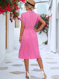 Tie Waist Short Sleeve Dress DJPT