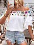 Dot Off-Shoulder Blouse DJPT