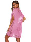 V-Neck Short Sleeve Cover-Up DJPT