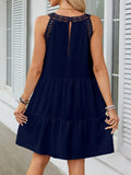 Hem Lace Sleeveless Dress DJPT