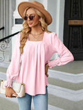 Neck Puff Sleeve Blouse DJPT