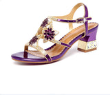 New Sandals Women's Summer Water Drill Shoes Fish Mouth And Diamond-Smelling Fashion Coarse And Cool Slippers Outside Wear High Quality Shoes