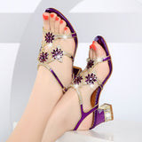 New Sandals Women's Summer Water Drill Shoes Fish Mouth And Diamond-Smelling Fashion Coarse And Cool Slippers Outside Wear High Quality Shoes