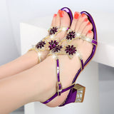 New Sandals Women's Summer Water Drill Shoes Fish Mouth And Diamond-Smelling Fashion Coarse And Cool Slippers Outside Wear High Quality Shoes