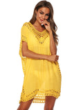 V-Neck Short Sleeve Cover-Up DJPT
