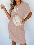 Round Neck Short Sleeve Mini Dress DJPT