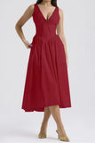 V-Neck Sleeveless Dress with Pockets DJPT