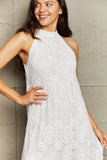 Lace Round Neck Sleeveless Dress DJPT