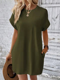 Round Neck Short Sleeve Dress DJPT