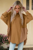 Texture Round Neck Long Sleeve Blouse DJPT