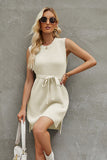 Round Neck Sleeveless Sweater Dress DJPT