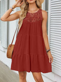 Hem Lace Sleeveless Dress DJPT