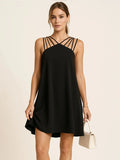 Cage Neck A-Line Mini Dress DJPT