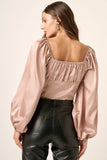 Satin Square Neck Blouse DJPT
