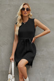 Round Neck Sleeveless Sweater Dress DJPT