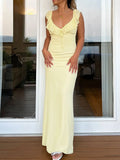 V-Neck Sleeveless Maxi Dress DJPT