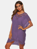 V-Neck Short Sleeve Cover-Up DJPT