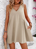 V-Neck Sleeveless Mini Dress DJPT