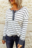 Waffle Knit Henley Long Sleeve Top DJPT