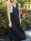Size V-Neck Midi Tank Dress DJPT