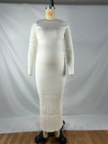 Knit Solid Color Elegant Photoshoot Baby Shower Maternity Maxi Sweater Dress Maternity