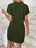 Round Neck Short Sleeve Mini Dress DJPT