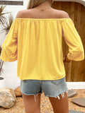 Solid Off-Shoulder Blouse DJPT