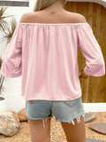 Solid Off-Shoulder Blouse DJPT