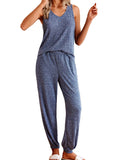 Knit V-Neck Tank and Pants Lounge Set DJPT