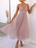 Neck Tulle Midi Dress DJPT
