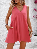 V-Neck Sleeveless Mini Dress DJPT