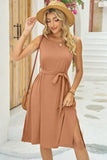 Round Neck Sleeveless Dress DJPT