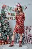 Asymmetrical Neck Long Sleeve Dress DJPT