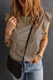 Striped Round Neck Blouse DJPT