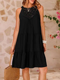 Hem Lace Sleeveless Dress DJPT