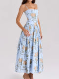 Print Square Neck Cami Maxi Dress DJPT