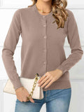 Down Round Neck Cardigan DJPT