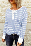 Waffle Knit Henley Long Sleeve Top DJPT