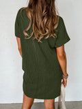 Round Neck Short Sleeve Mini Dress DJPT