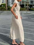 Waist Cap Sleeve Maxi Dress DJPT