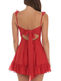 Sweetheart Ruffled Cami Mini Dress DJPT