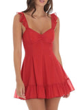 Sweetheart Ruffled Cami Mini Dress DJPT
