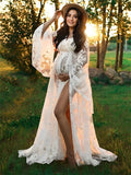 Boho Lace Summer Maternity Dress Perfect for Outdoor Photoshoots Maternity