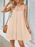 Hem Lace Sleeveless Dress DJPT