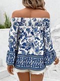Printed Off-Shoulder Blouse DJPT