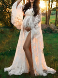 Boho Lace Summer Maternity Dress Perfect for Outdoor Photoshoots Maternity